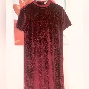 NWT Philosophy red burgundy dress mock neck size m